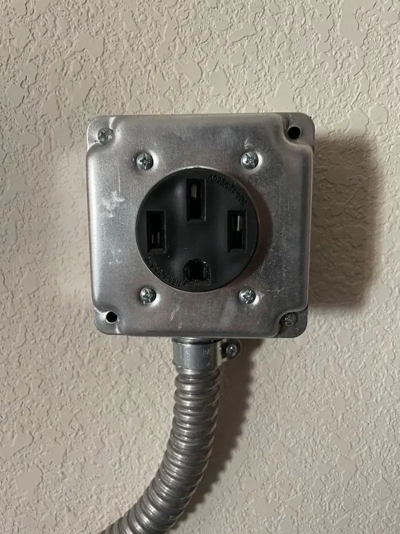 NEMA 14-50 outlet installed for Smart Home Electrical in Columbus